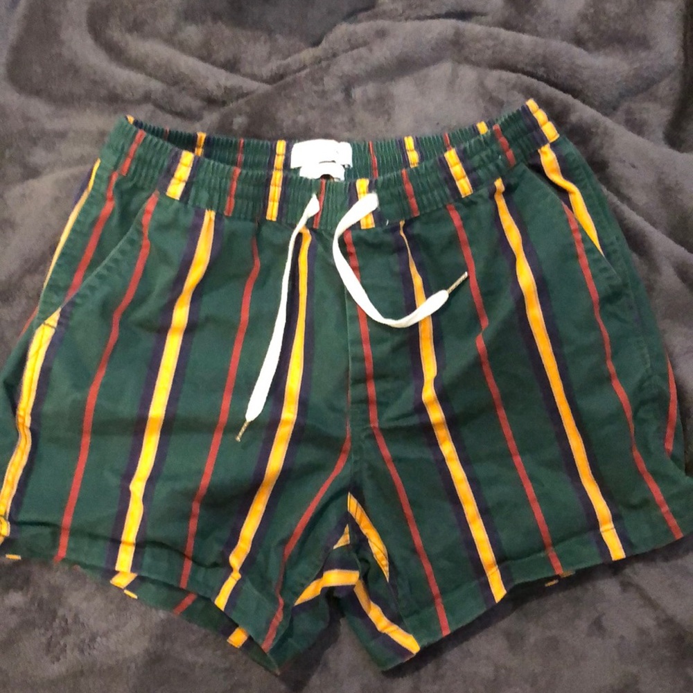Urban Outfitters Green Striped Shorts
